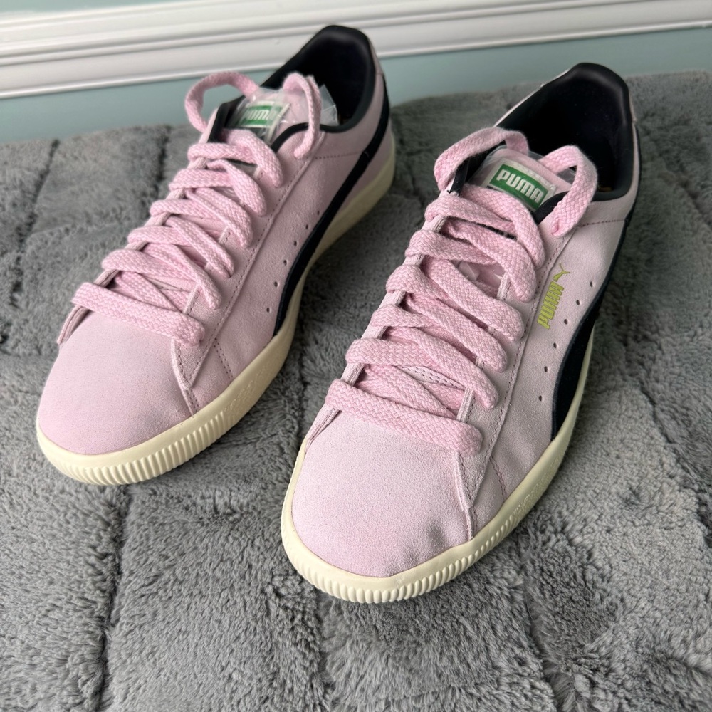Puma Suede VTG Pearl Pink Black Frosted Ivory White Sneaker Trainer Men’s 10.5 - Picture 4 of 11